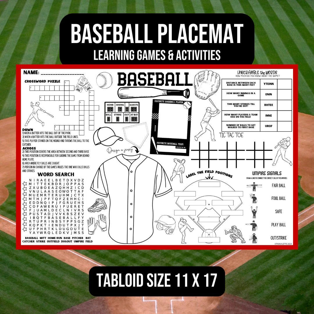 Baseball Coloring Activity Placemat Learn Baseball Birthday Party Sports Trivia Team Building Travel Activities Team Dinner Busy Book Etsy Baseball Coloring Activity Placemat Learn Baseball Birthday Party Sports Trivia Team Building Travel Activities Team Dinner Busy Book Etsy