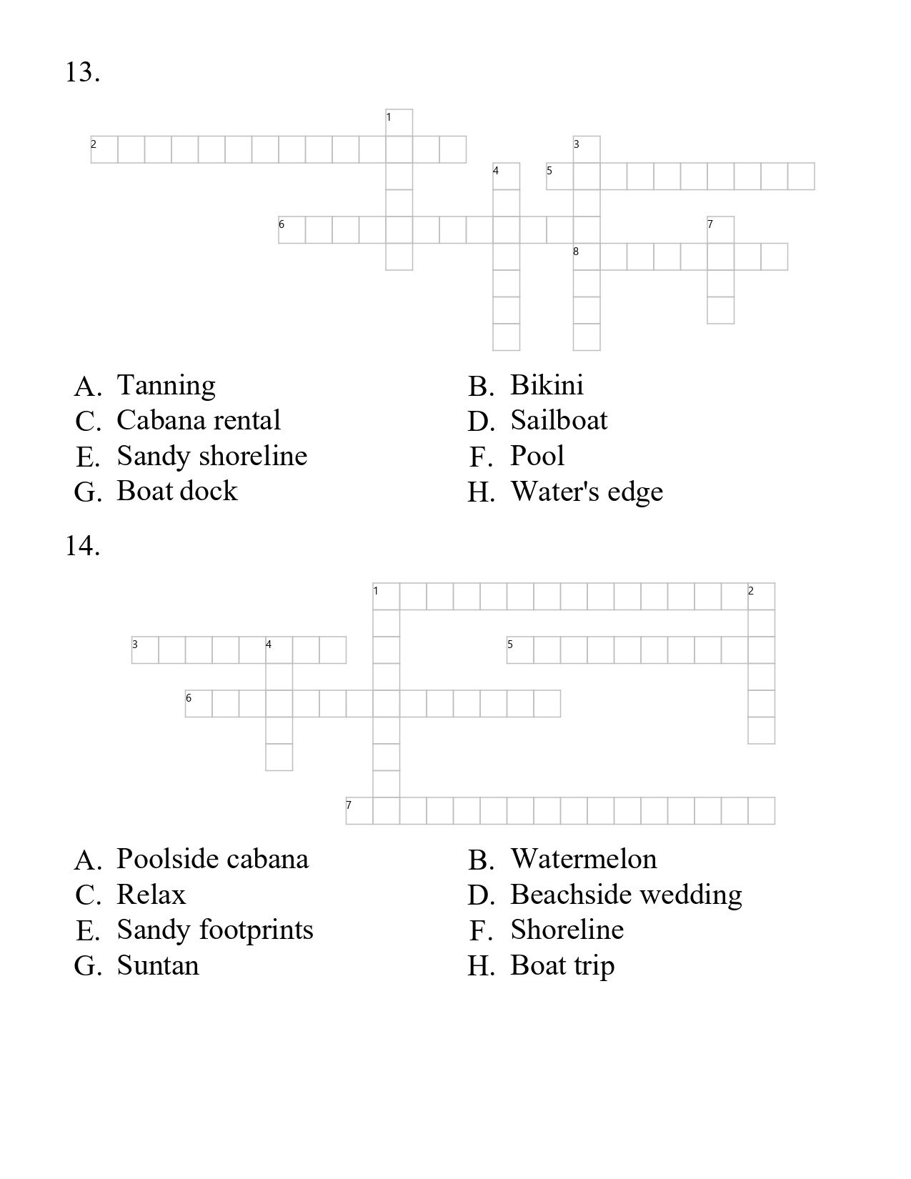 Pop Culture Crossword Puzzle Printable