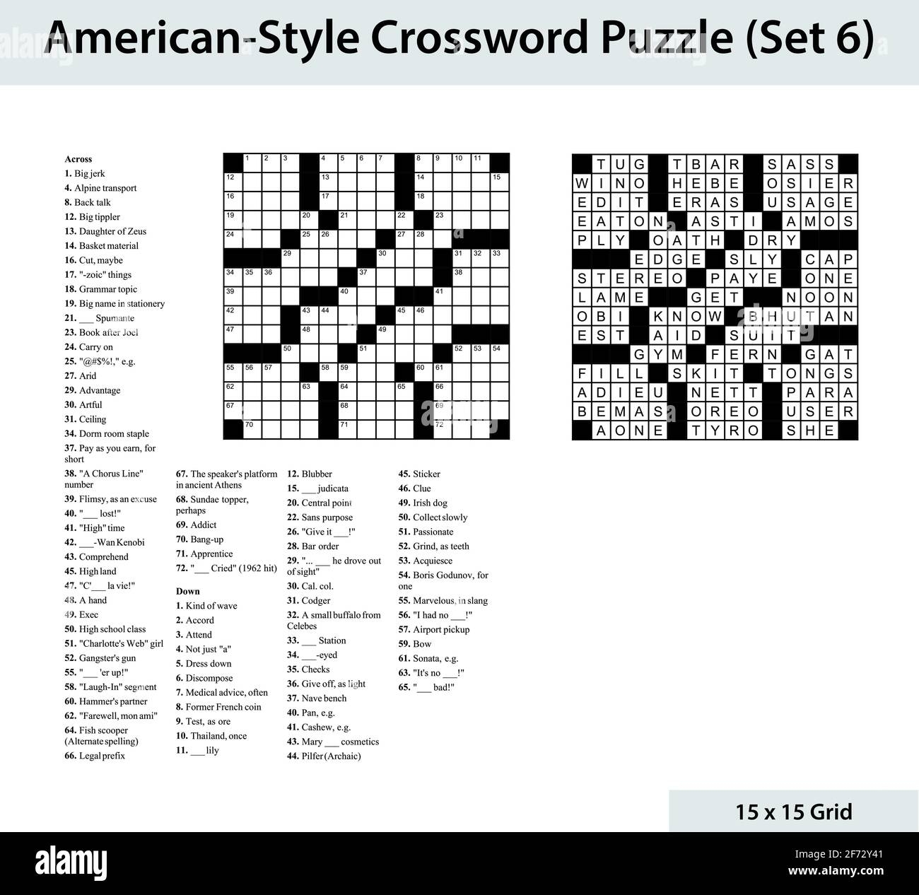 Blank Crossword Stock Vector Images Page 2 Alamy