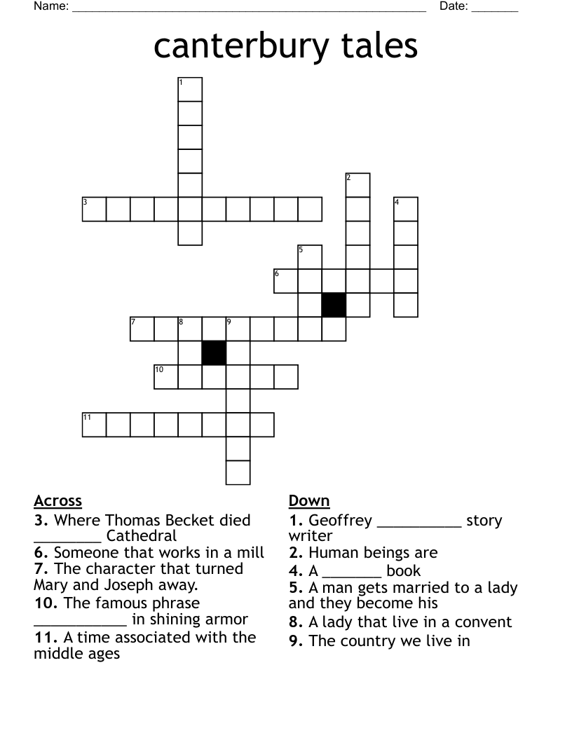 Thomas Joseph Printable Crosswords