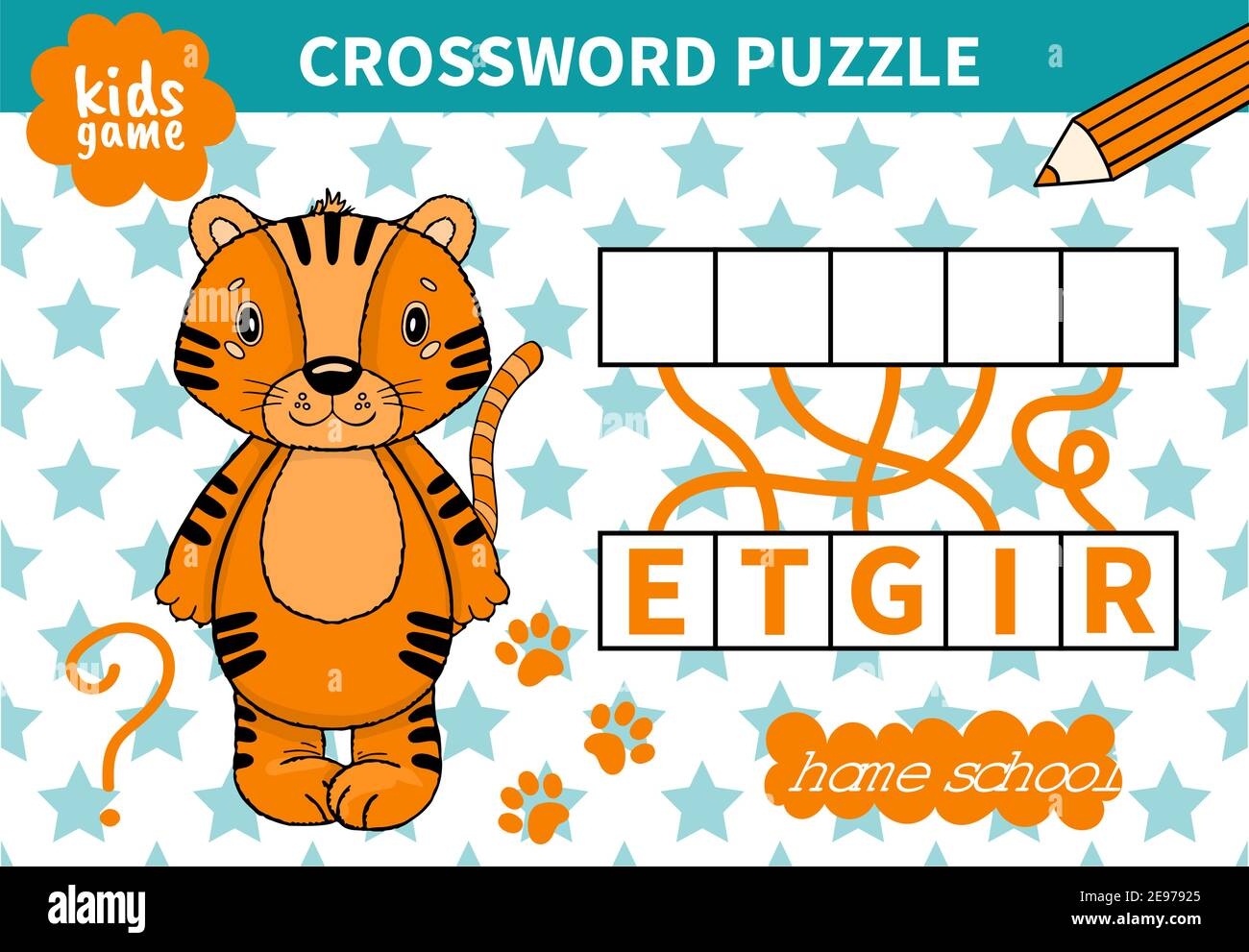 Children Board Animal Game Crossword For Preschoolers And Primary School Students Worksheets Page Read And Match For Kids Educational Book Stock Vector Image Art Alamy