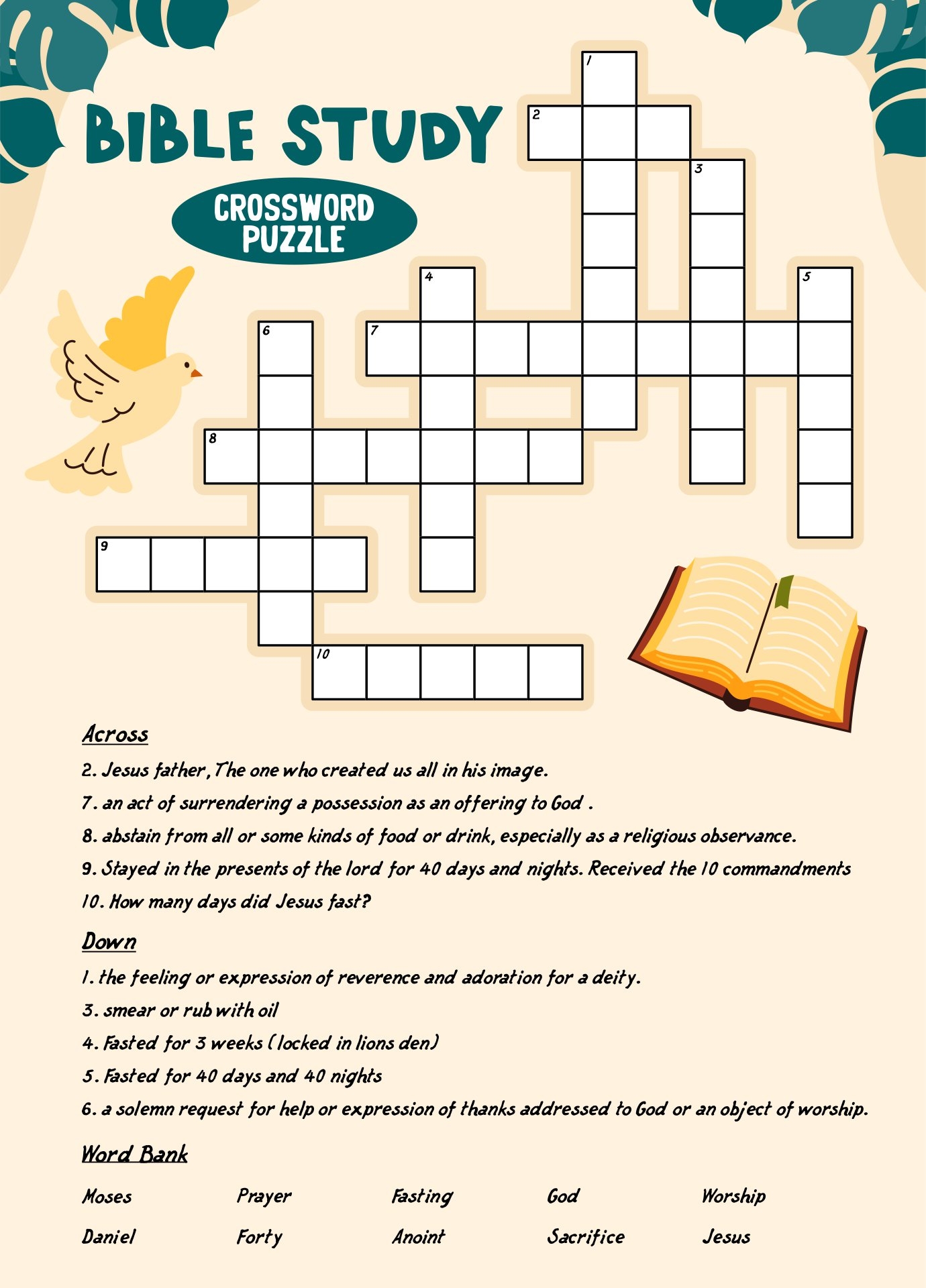 Christian Crossword Puzzles 10 Free PDF Printables Printablee