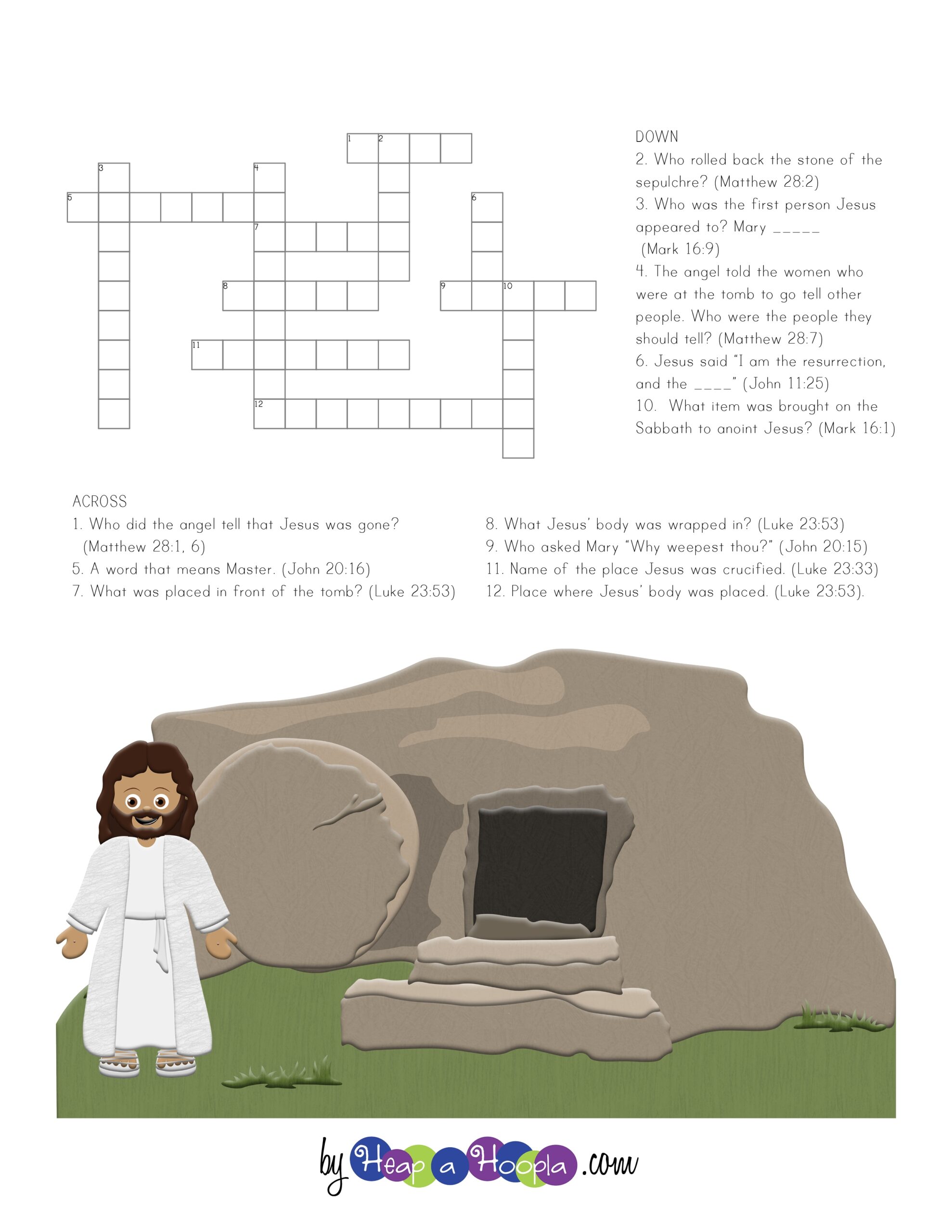 Christmas Crossword Puzzles Baby Jesus No Prep Three Levels Worksheets Library