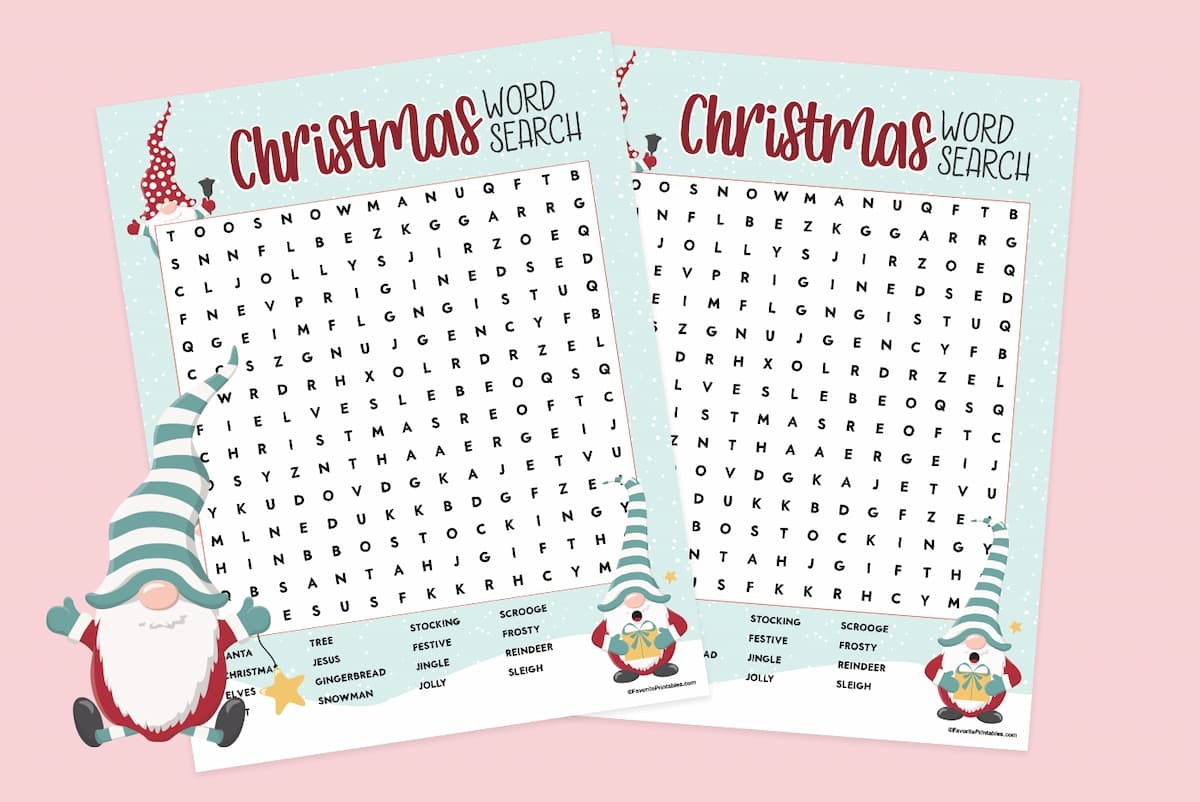 Christmas Word Search FREE Printable For Kids Favorite Printables
