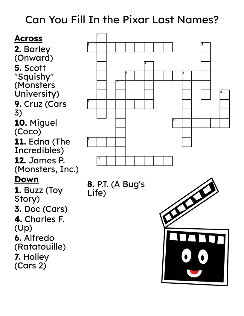 Coco And Day Of The Dead Crossword WordMint