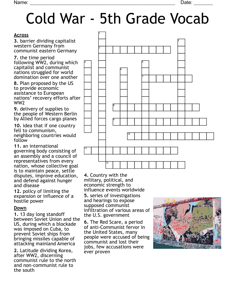 Cold War Crossword Puzzle WordMint