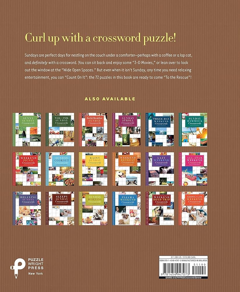 Cozy Sunday Crosswords Newman Stanley 9781454947073 Amazon Books