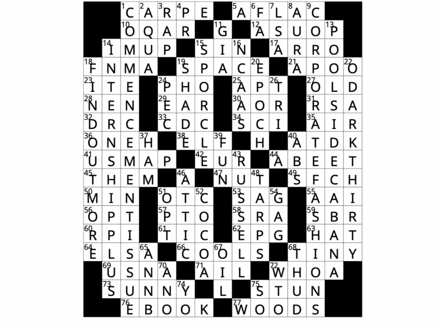 Crossword Answers 5 9 The Oberlin Review
