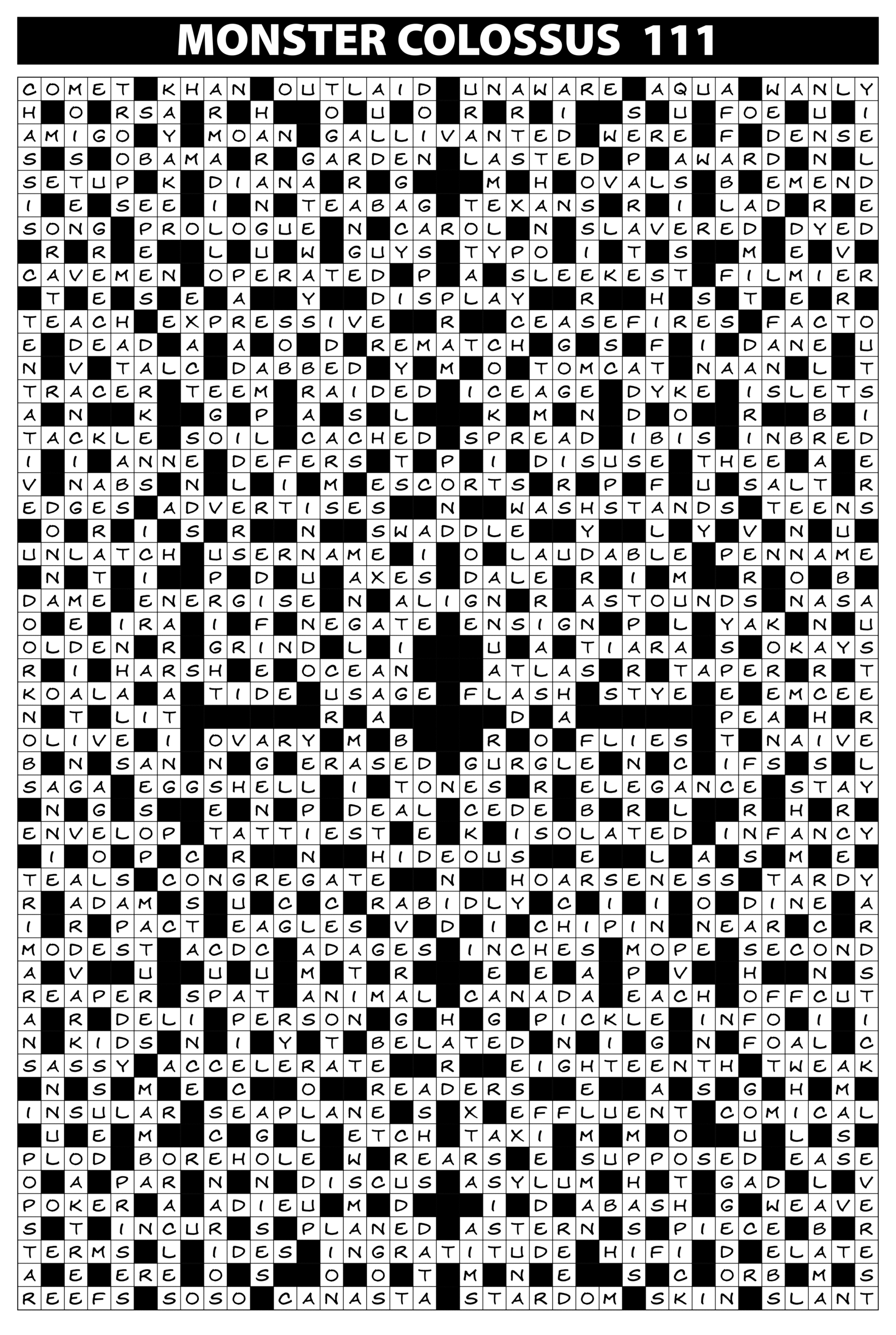 Crossword Puzzle Collection Solutions Issue 111 Lovatts Crossword Puzzles Games Trivia