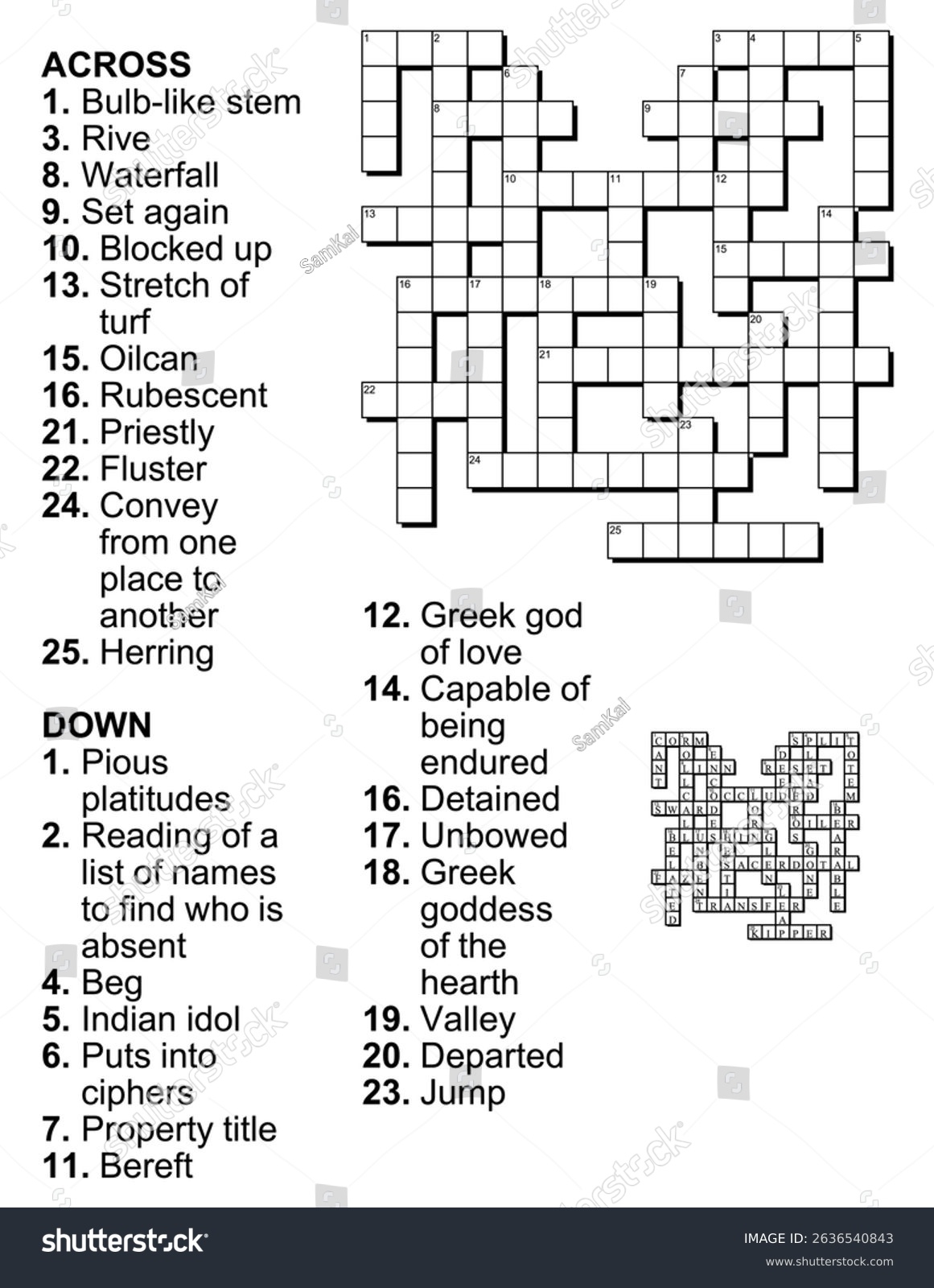 Printable Crossword Puzzles And Solutions