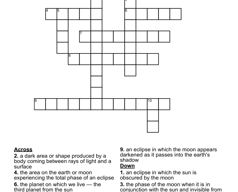Eclipse Crossword WordMint