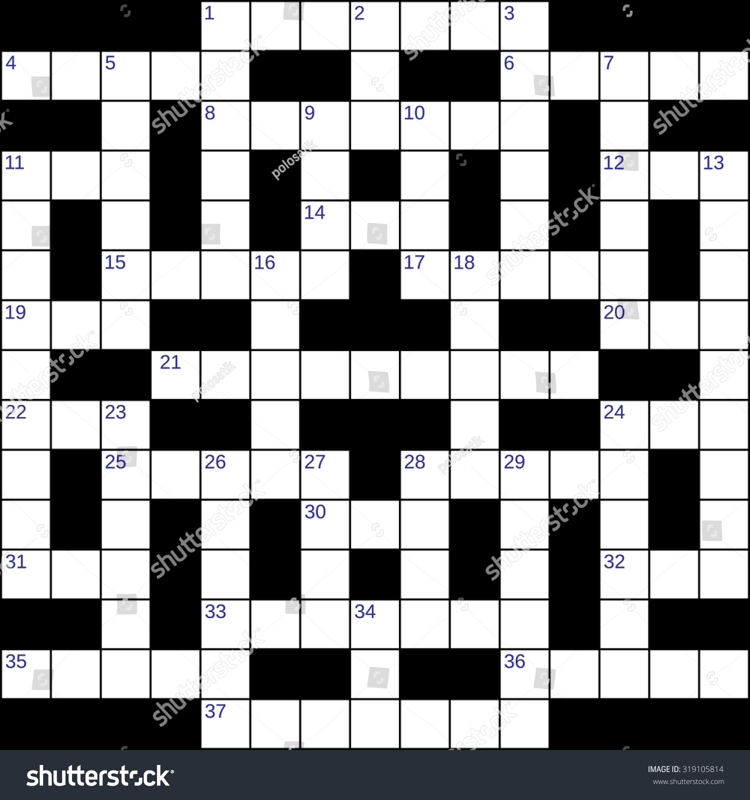 Empty 15x15 Squares British style Crossword Grid Stock Vector Royalty Free 319105814 Shutterstock Empty 15x15 Squares British style Crossword Grid Stock Vector Royalty Free 319105814 Shutterstock