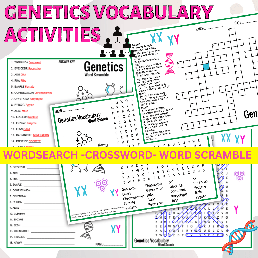 Printable 9th Grade Biology Crossword Puzzle