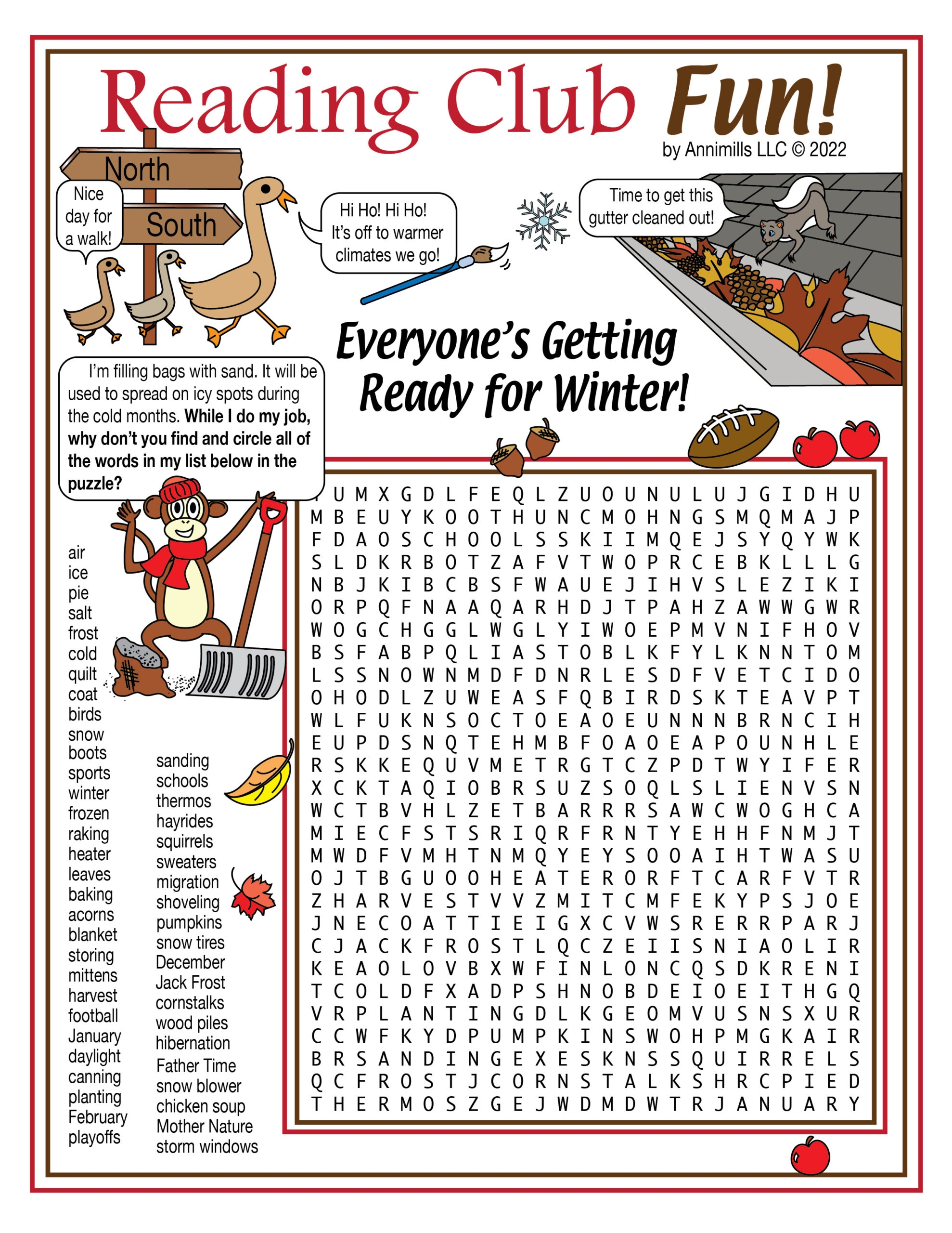 Getting Ready For Winter Word Search Puzzle 50 Vocabulary Words Made By Teachers