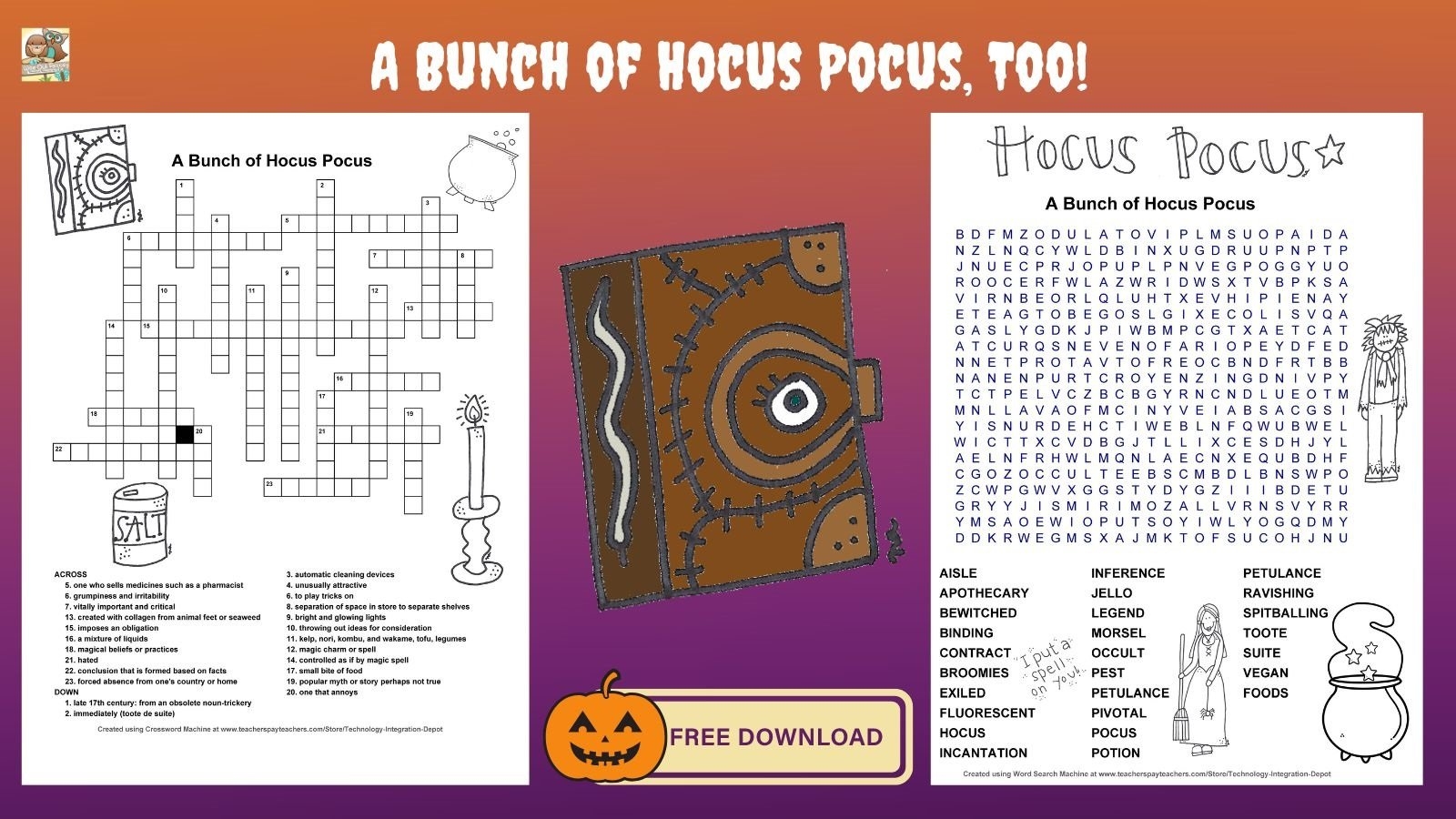Printable Crosswords From Childrens Literature