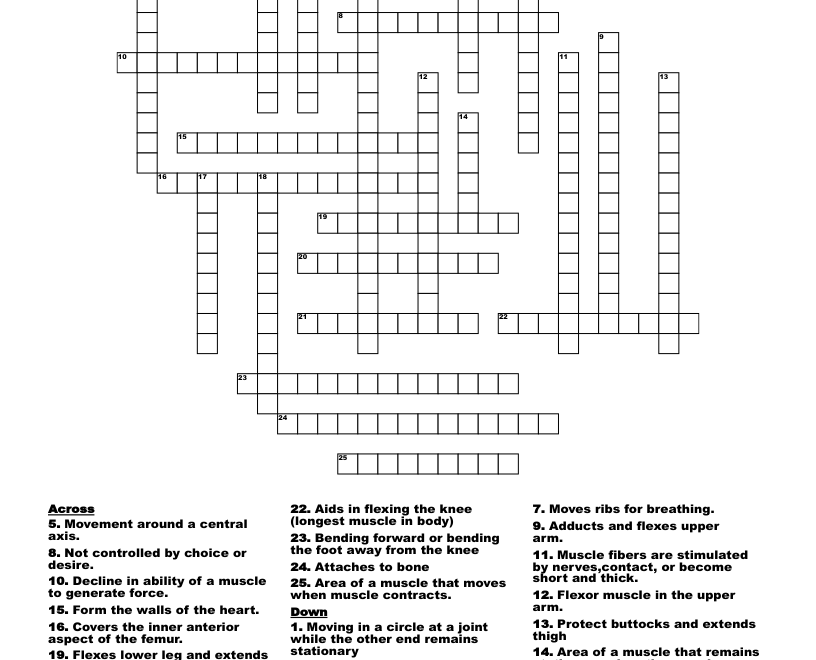 Health Science Crossword WordMint