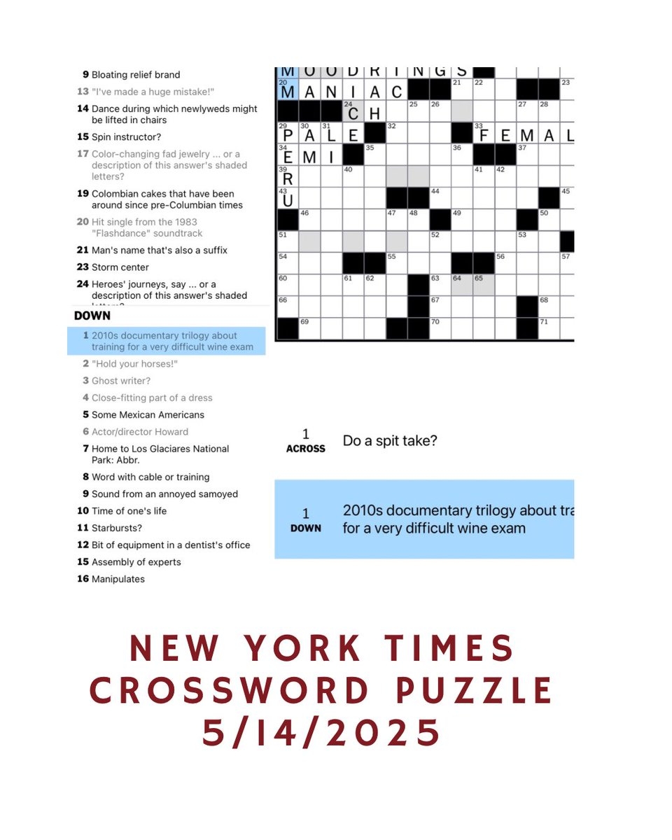 Jason Wise On X Well This Is Pretty Cool Look At The New York Times Crossword Puzzle Today Nice To See Our Films As An Answer Https t co yy6LTWmk0P X