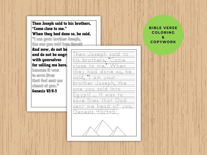 Joseph Forgives His Brothers Activity Pages Sunday School Activities Bible Class Lesson Pages Children s Church Etsy