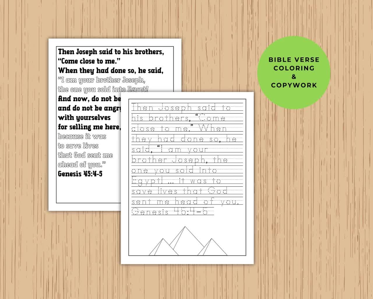 Joseph Forgives His Brothers Activity Pages Sunday School Activities Bible Class Lesson Pages Children s Church Etsy