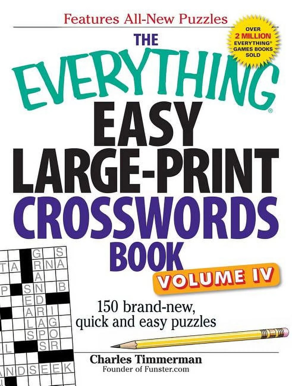 Large Print Crosswords Jumbo Print Easy Crosswords 6 Spiral Bound Walmart