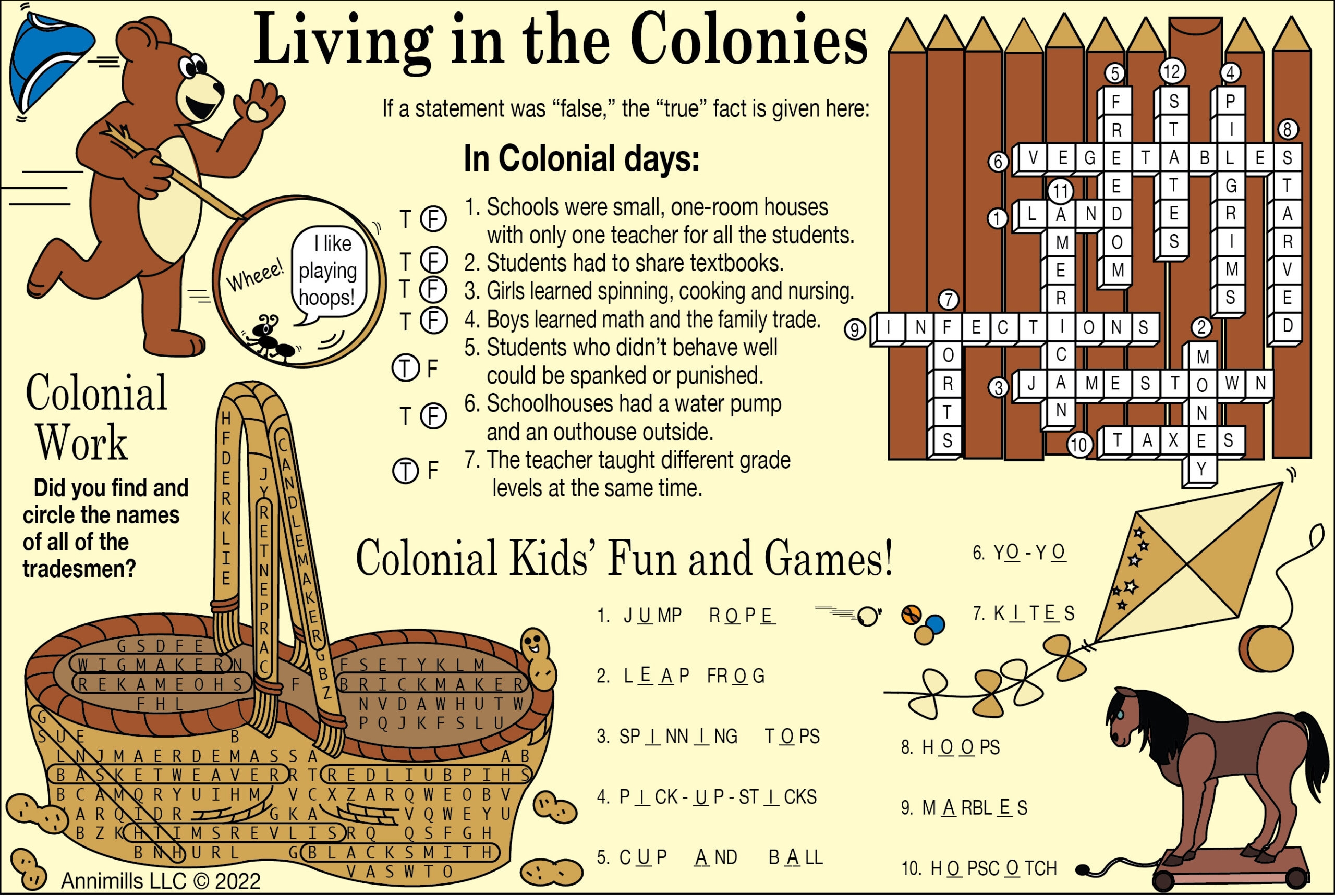 Life In The Colonies Columbus To The Revolution Printable Puzzles Made By Teachers