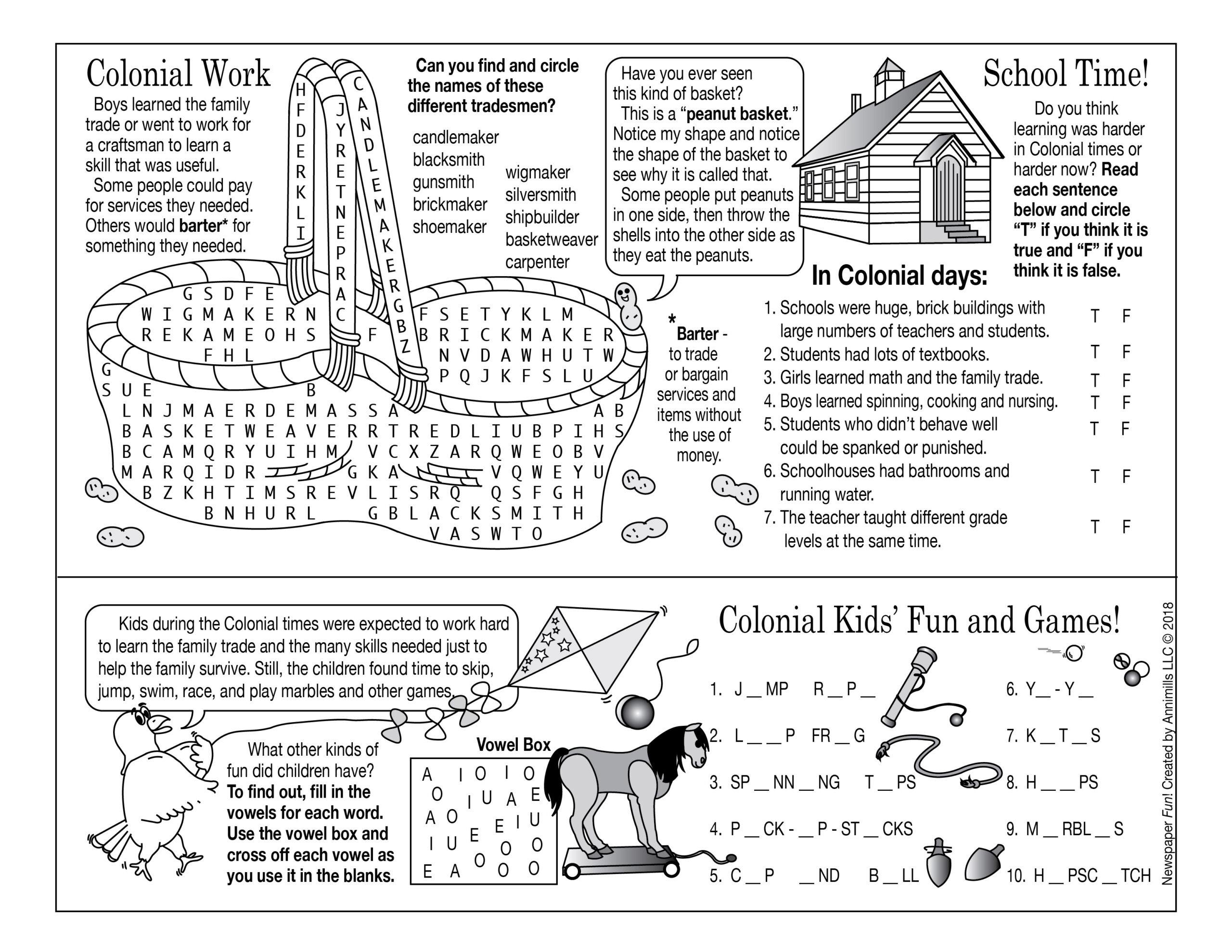 Printable 13 Colonies Crossword