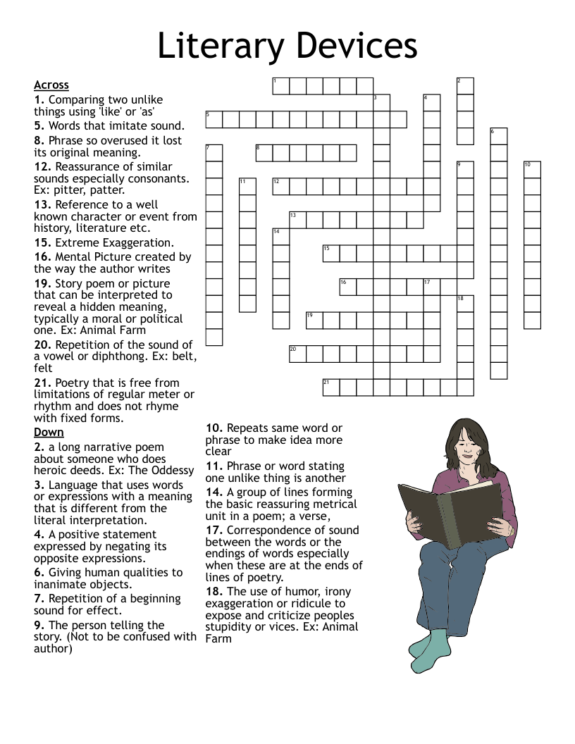 Literary Devices Crossword WordMint Literary Devices Crossword WordMint