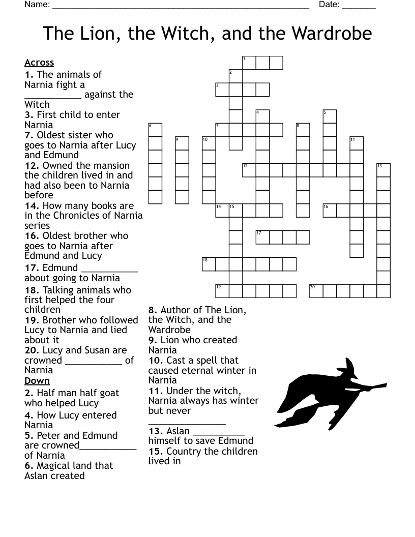 Narnia Crossword WordMint