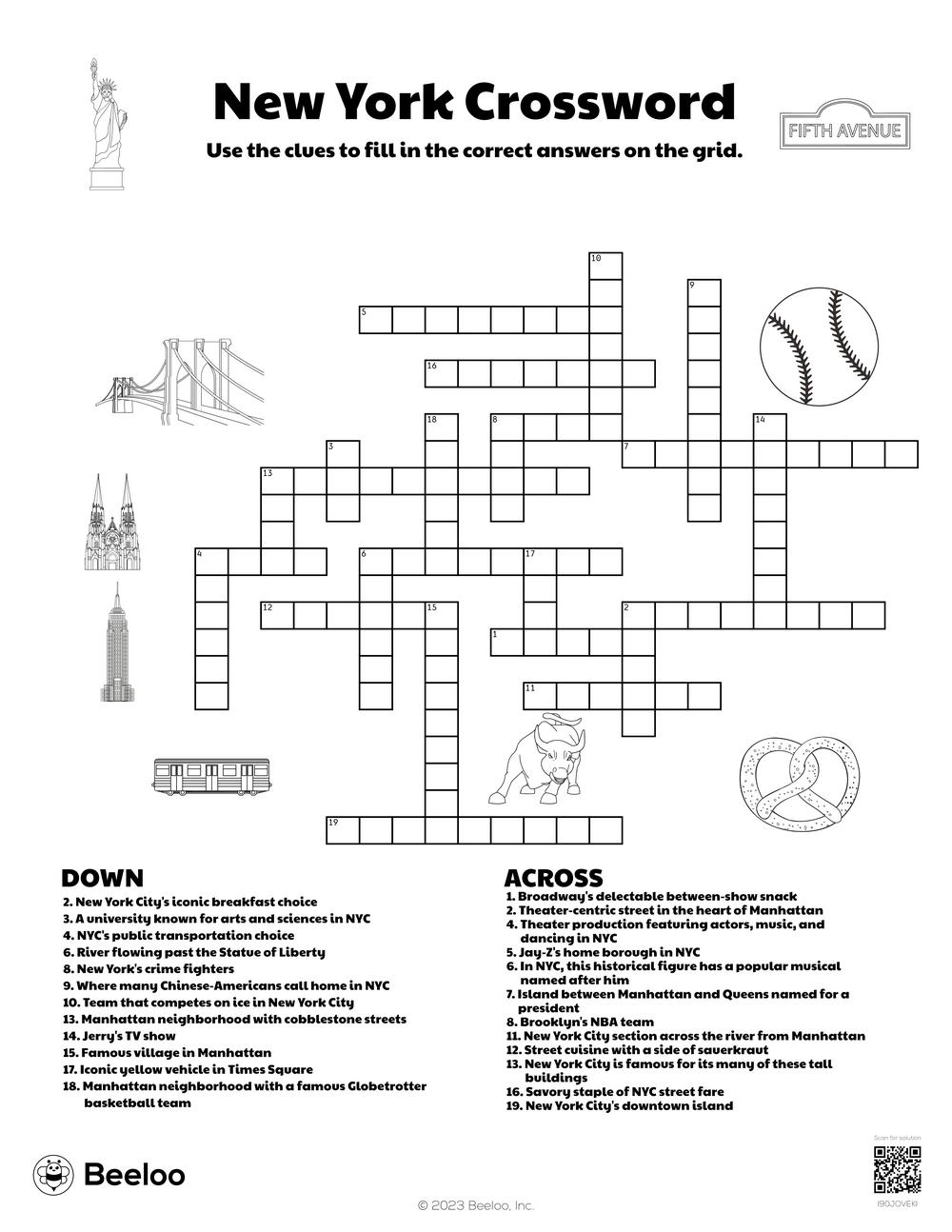 Popular Printable Crosswords