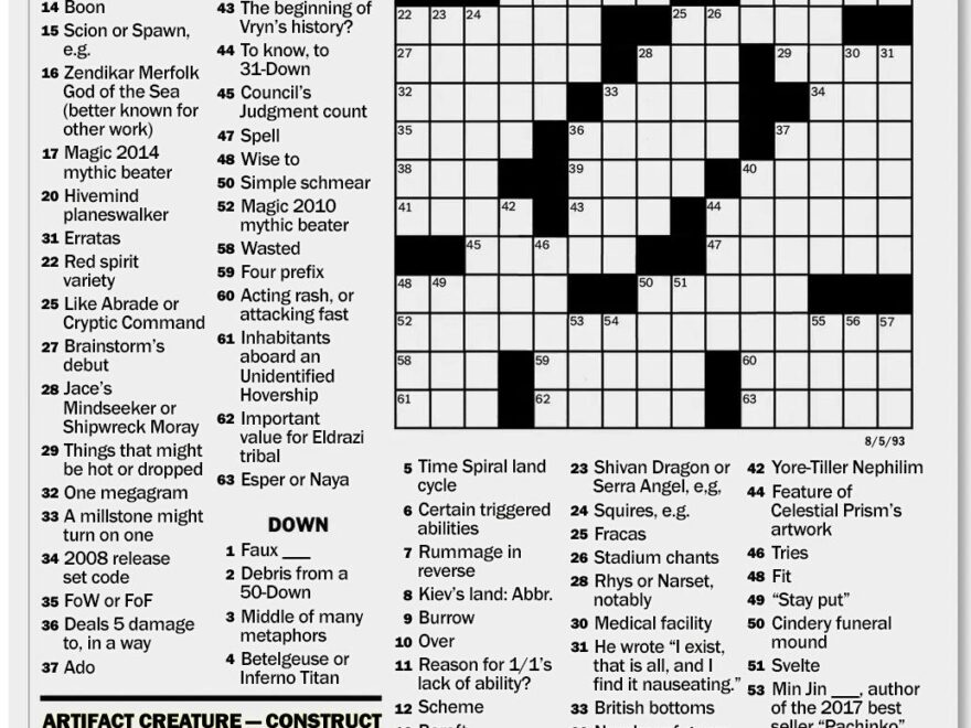 New York Times Crossword reuploaded To Fix A Typo R HellsCube