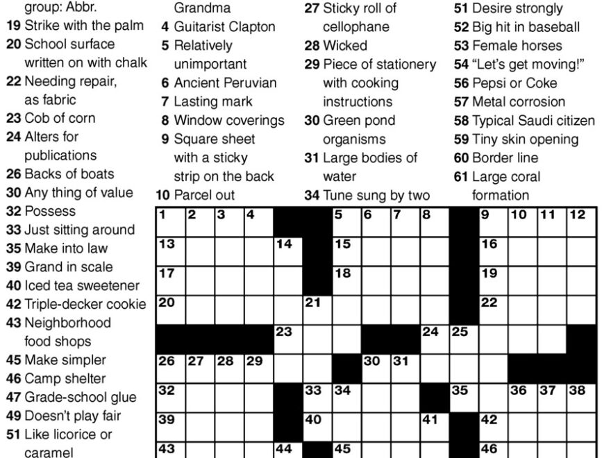 Newsday Crossword Puzzle For Jul 03 2023 By Stanley Newman Creators Syndicate
