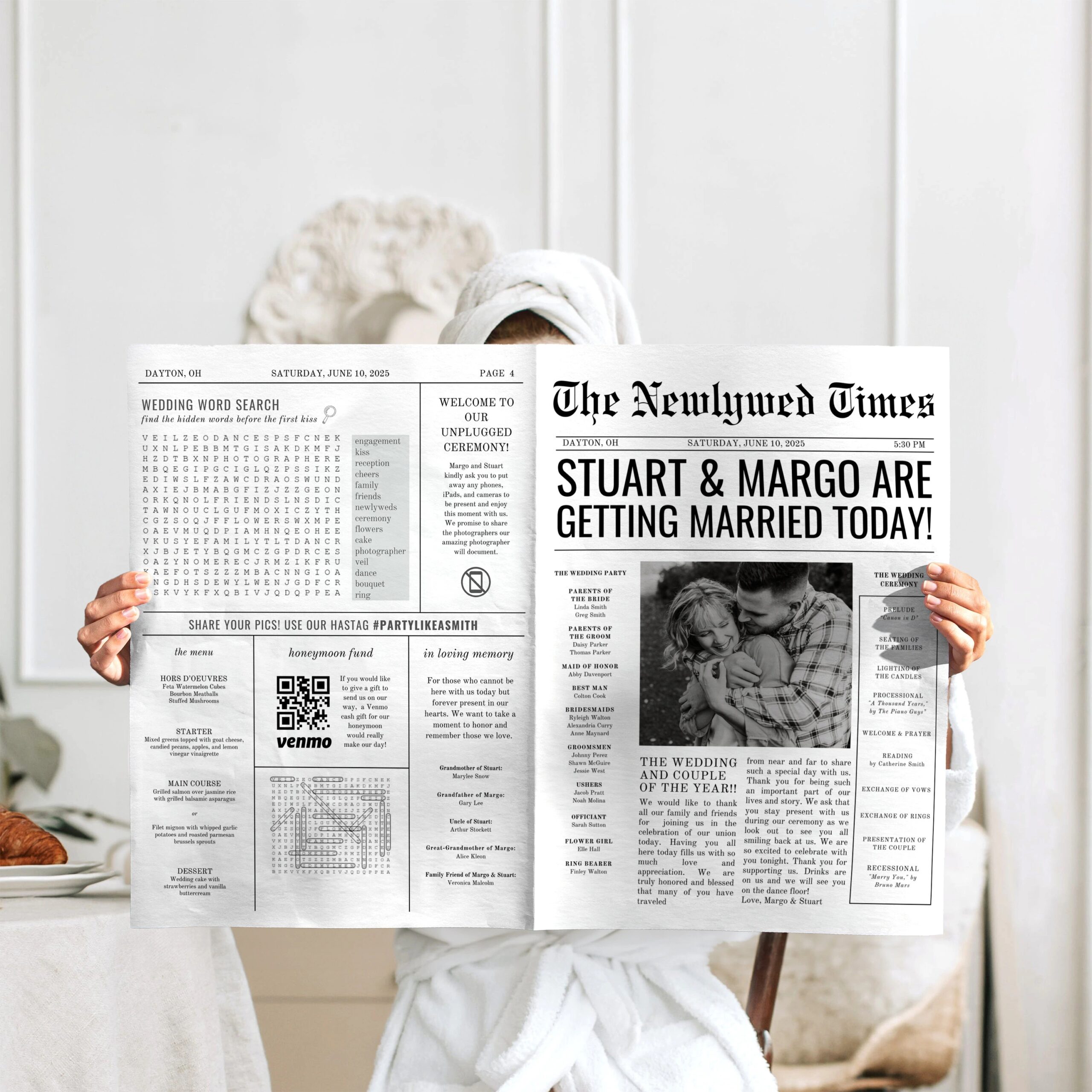 Newspaper Wedding Program Template Editable Wedding Infographic Printable Wedding Timeline Wedding Program Canva Edit Wedding Program Etsy Newspaper Wedding Program Template Editable Wedding Infographic Printable Wedding Timeline Wedding Program Canva Edit Wedding Program Etsy