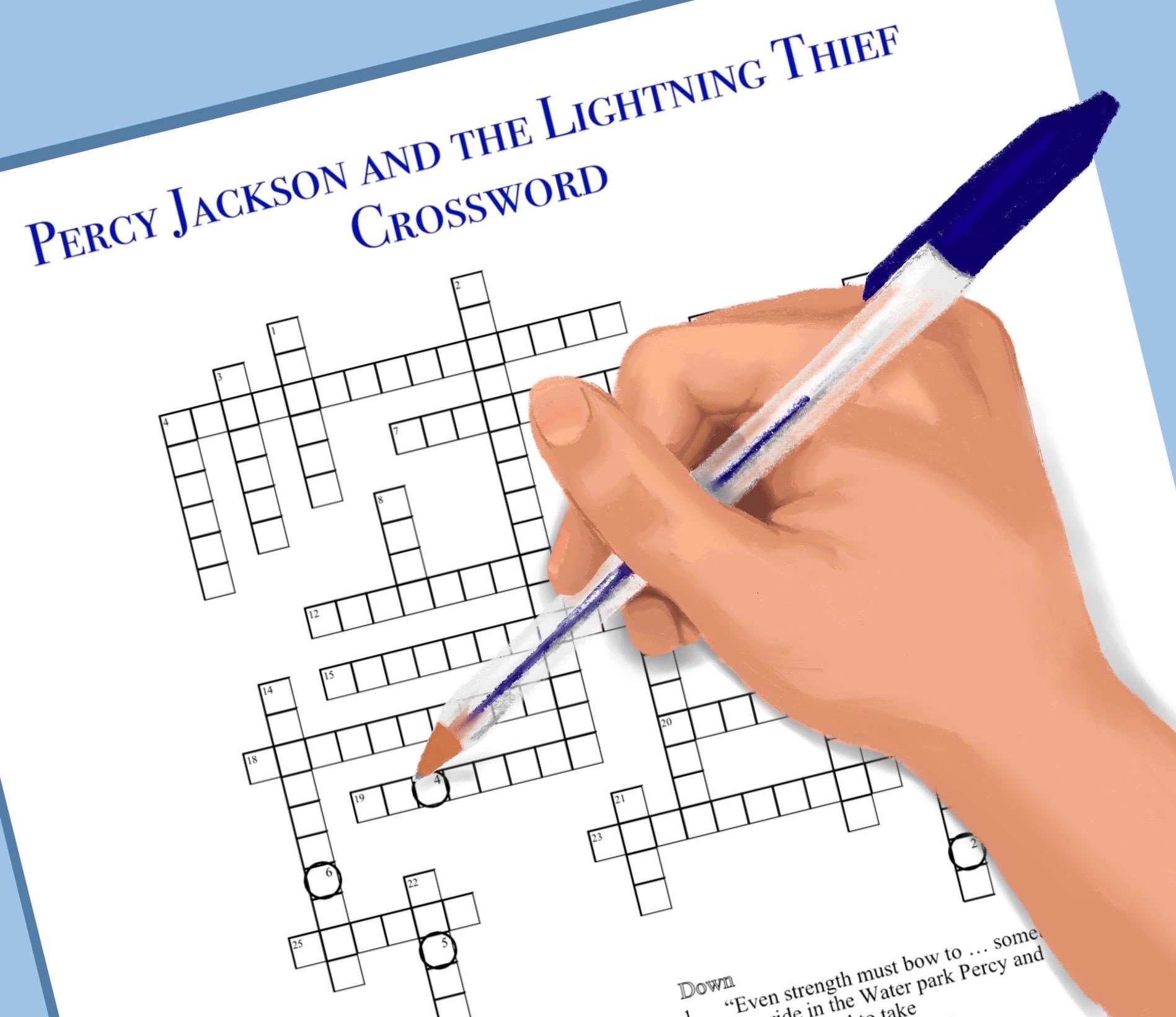 Percy Jackson And The Lightning Thief Crossword Etsy
