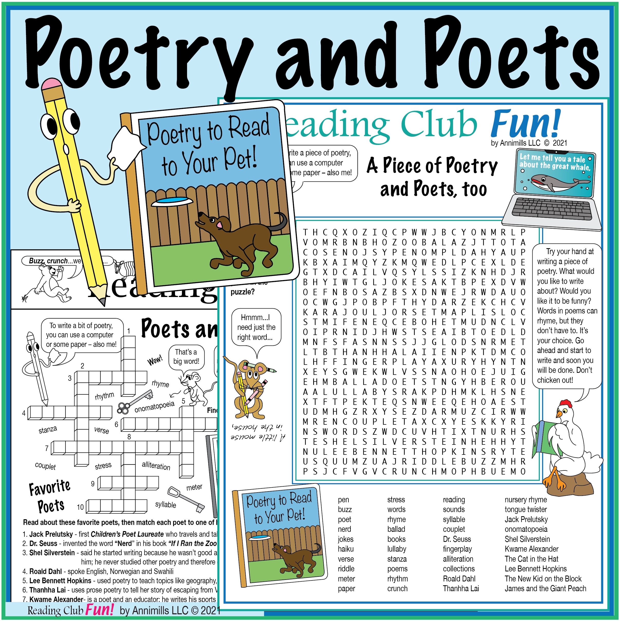 Poetry Terms Crossword Puzzle Printable