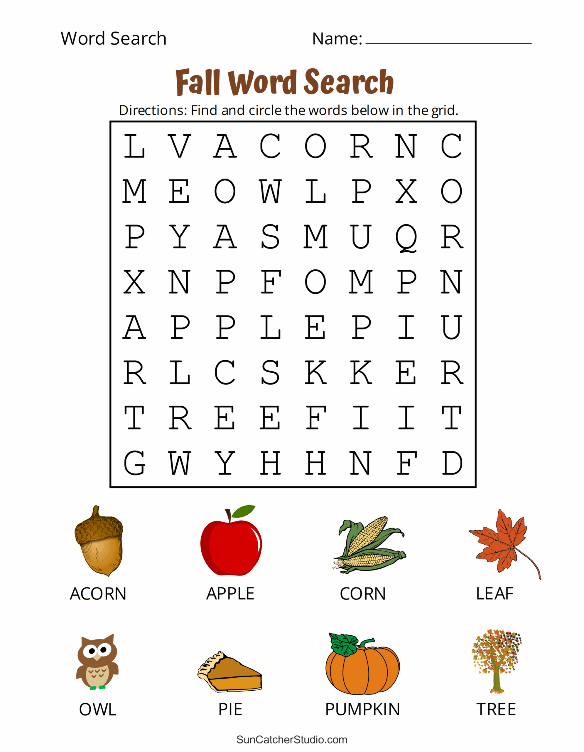 Printable Fall Crossword Easy Printable Fall Crossword Easy