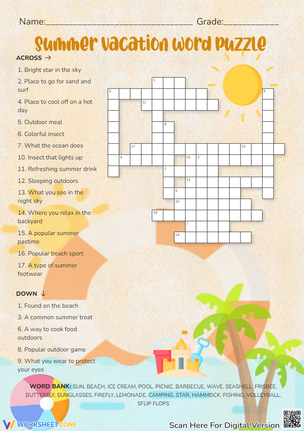 Printable Grade 3 Summer Worksheets