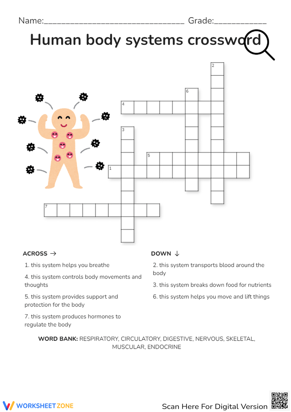 Printable Medical Crossword Puzzles Worksheets