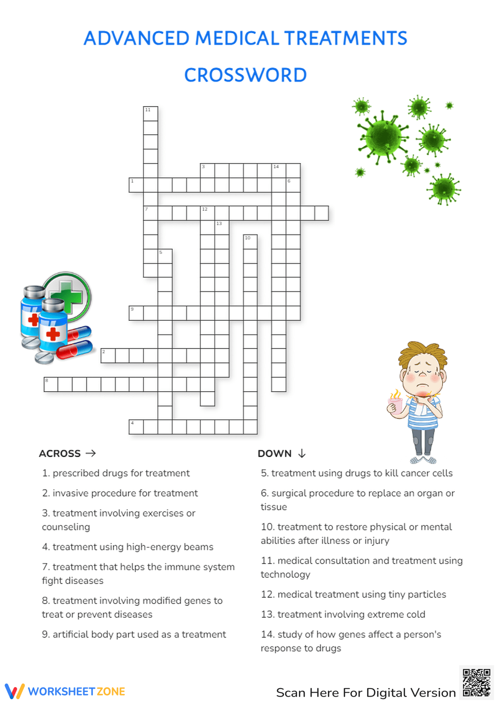 Medical Science Crossword Printable
