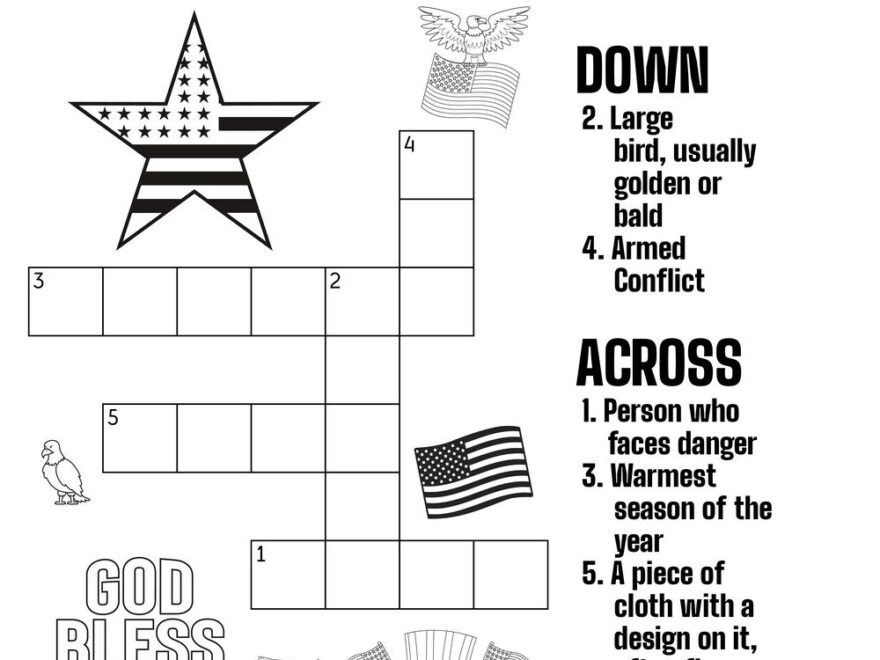 Remembrance Memorial Day Crossword Beeloo Printable Crafts And Activities For Kids