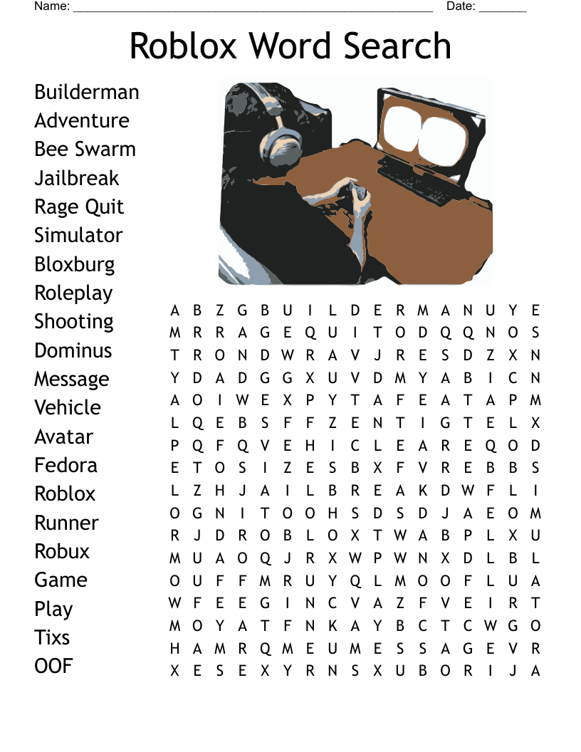 Roblox Games Crossword WordMint Roblox Games Crossword WordMint