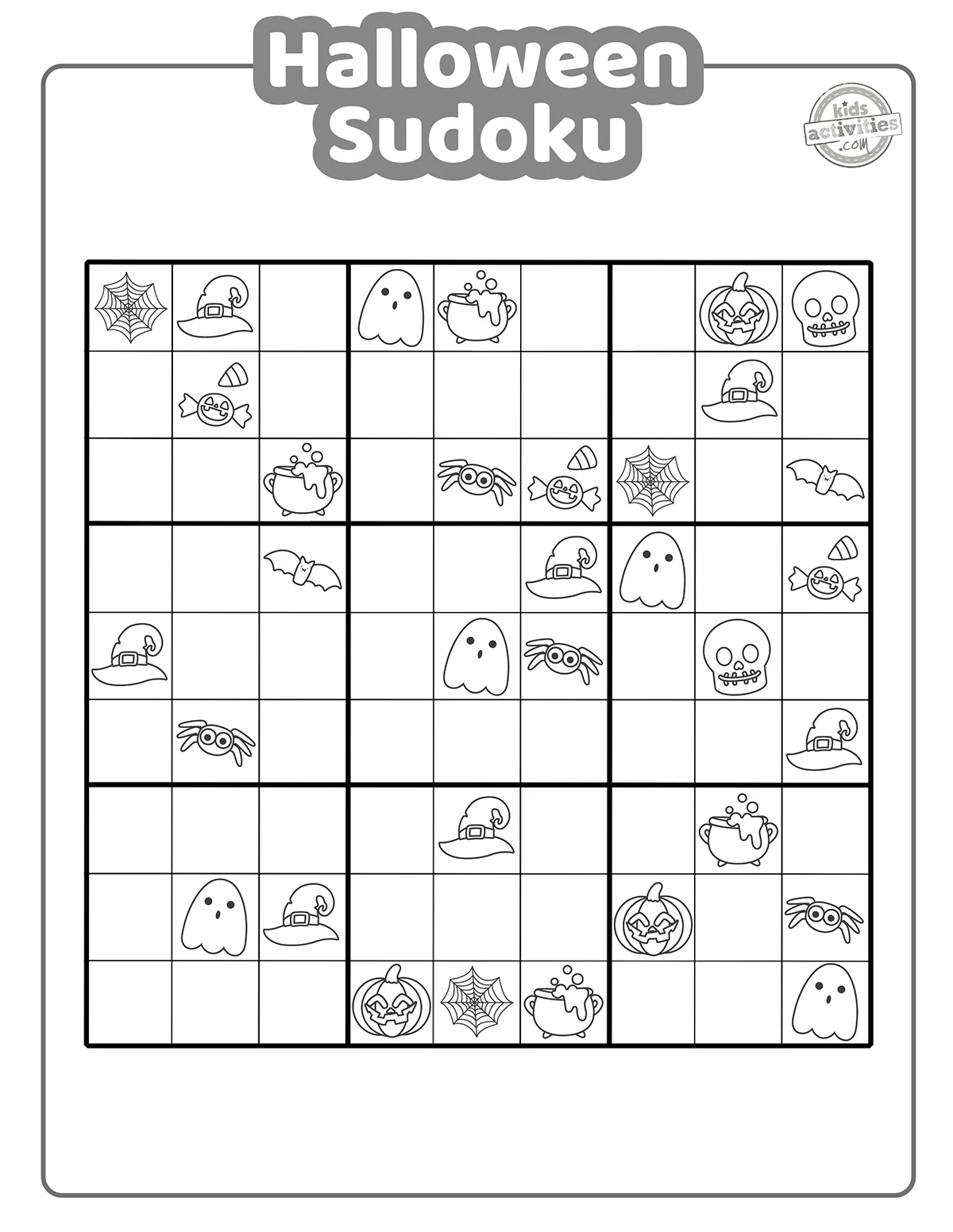 Spooktacular Halloween Sudoku To Print Kids Activities Blog
