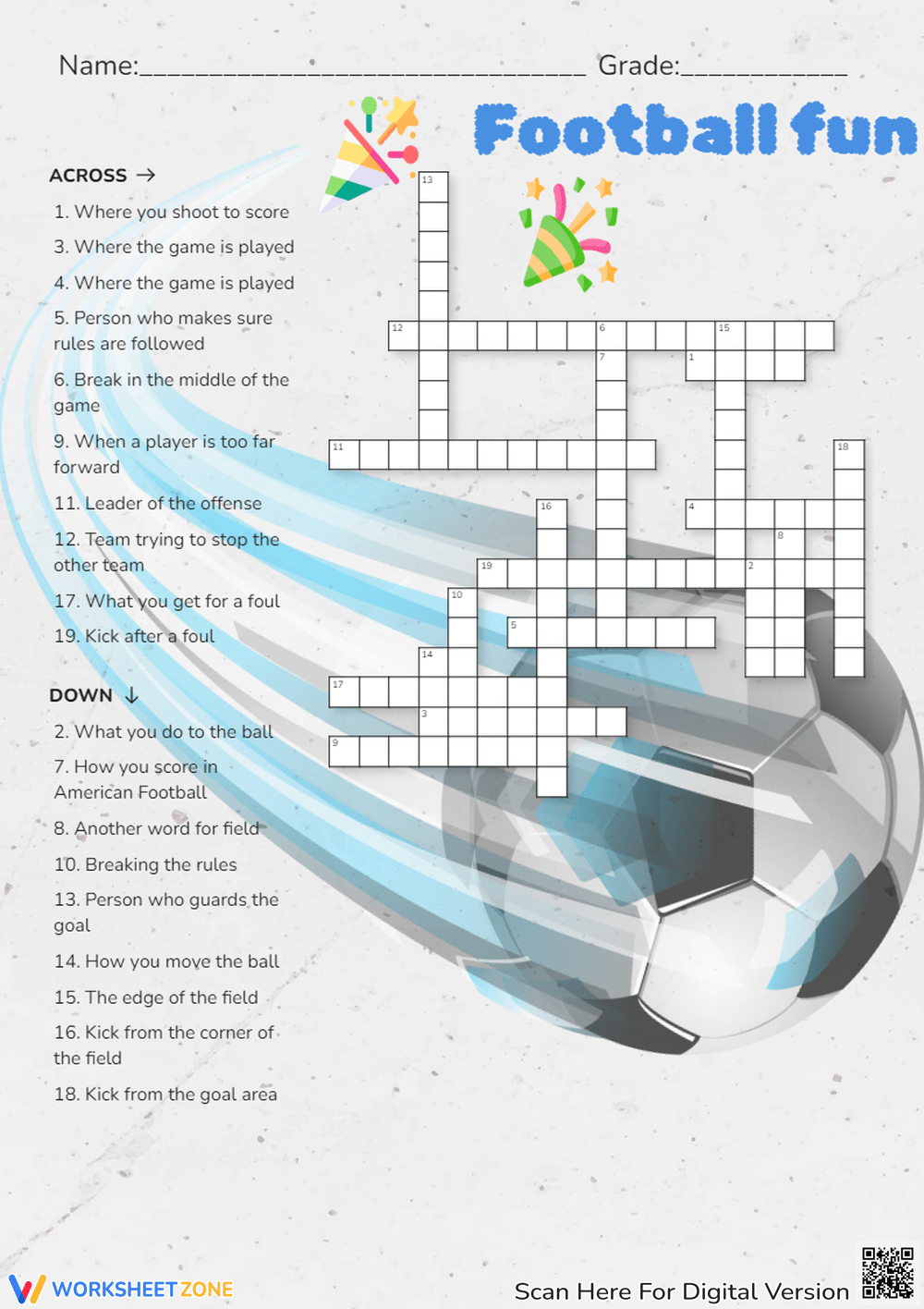 Sports Crossword Puzzles Worksheets 2025