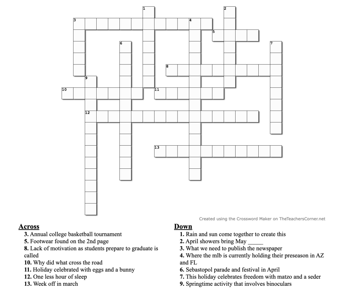 Spring 2025 Word Puzzles West County World