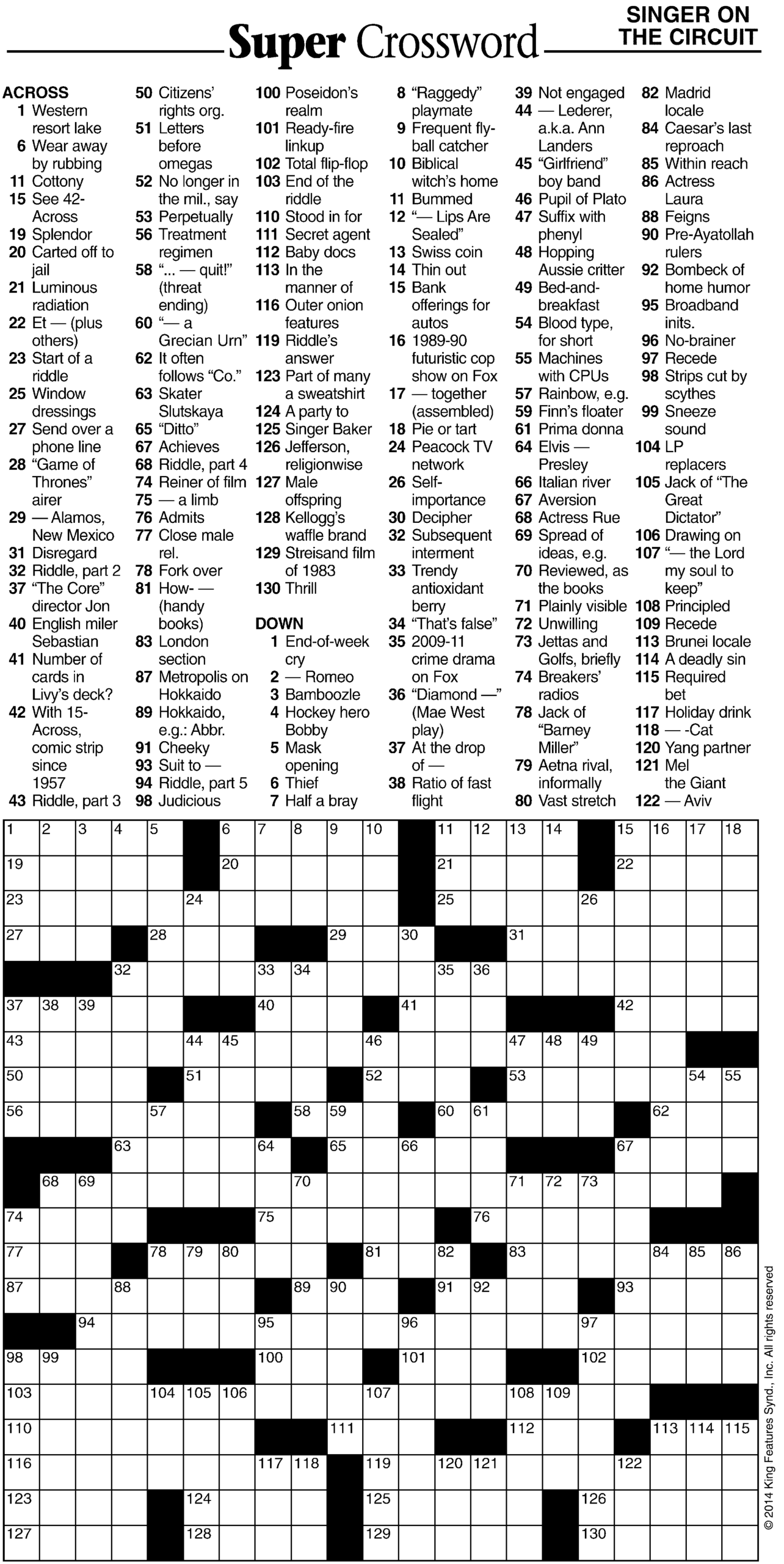 Mega Crossword Printables