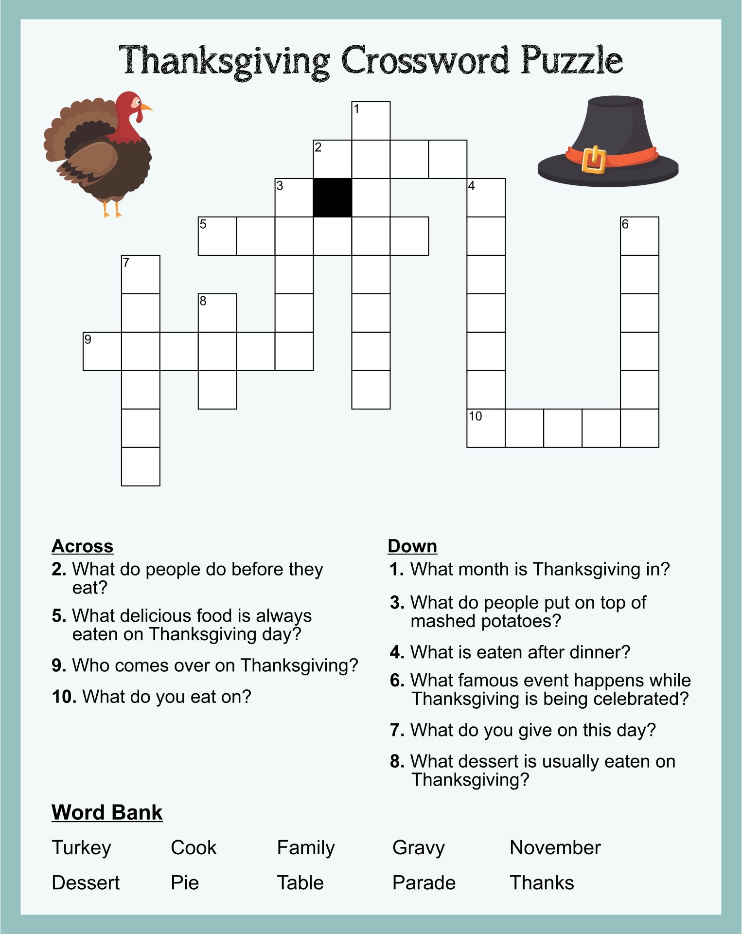 Thanksgiving Word Searches 2nd Grade 12 Free PDF Printables Printablee