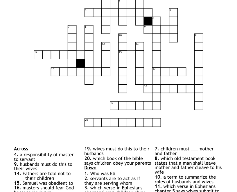The Christian And Relationships Crossword WordMint