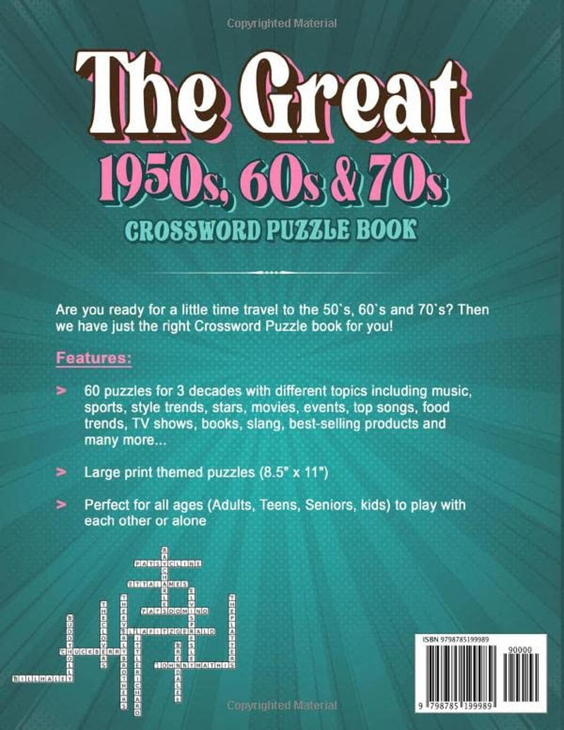 The Great 1950S 60S 70S Themed Crossword Puzzle Book Far Out Groovy Nifty EBay UK