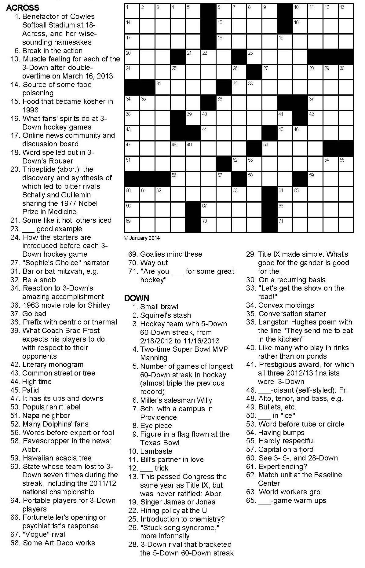 Printable Third Grade Crossword Puzzles