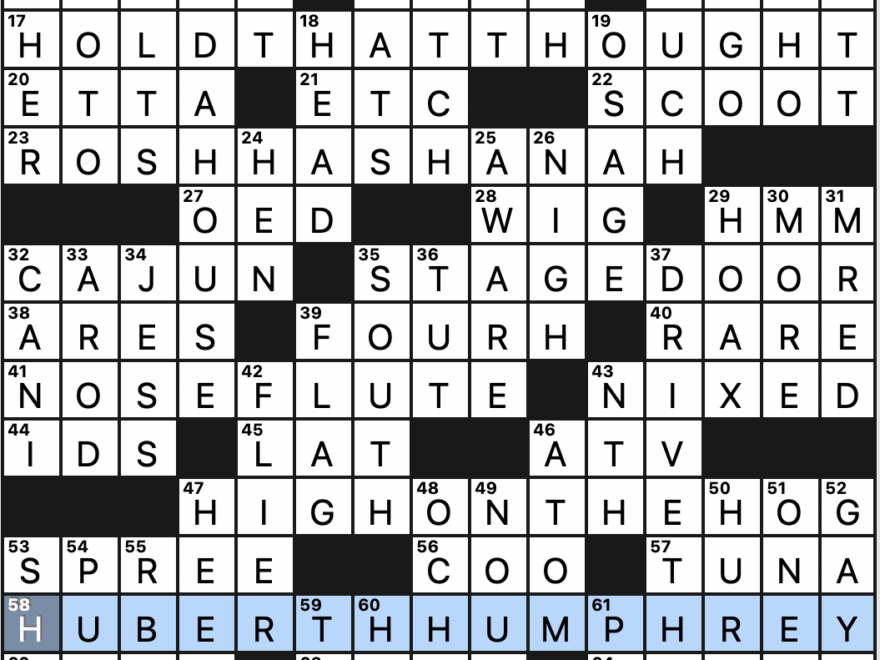 Tuesday July 16 2024 Diary Of A Crossword Fiend