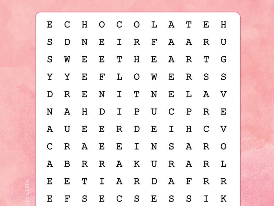 Valentine s Day Word Search Printable Little Blonde Mom